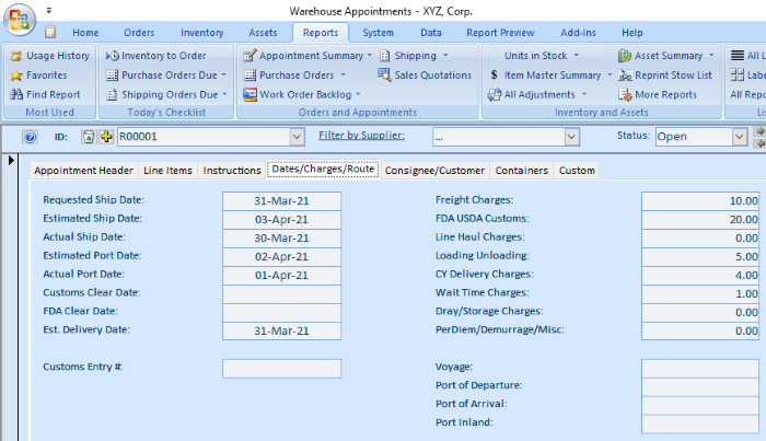Software per la logistica Inventario di Windows Almyta ABC