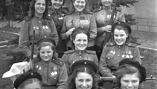 Female snipers of the 3rd Army, 1st Belorussian Front.