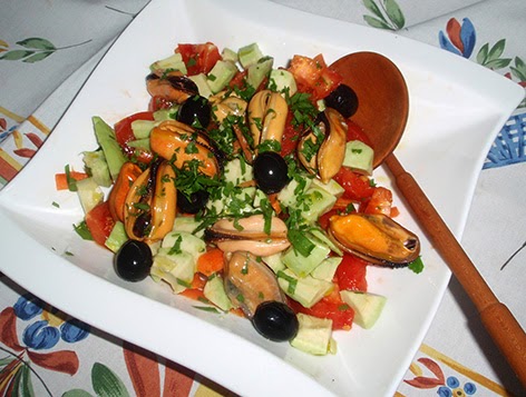 Ensalada con mejillones