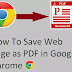 How to save any Web Page as PDF in Google Chrome without any Extension?