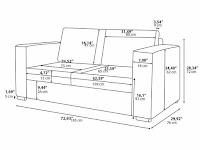 Tamaños y planos de sofás y sillones