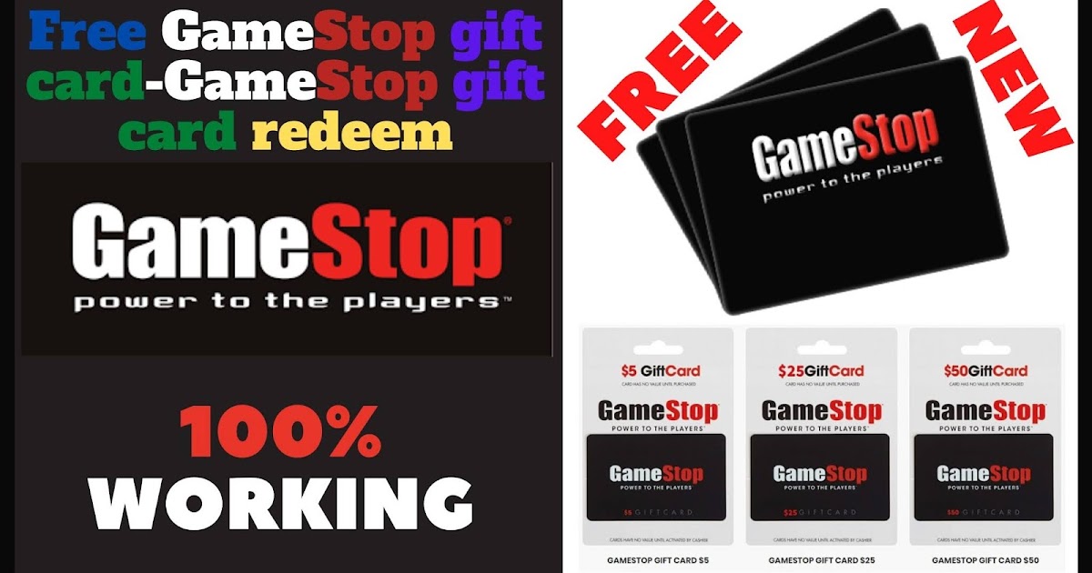 Free gamestop gift cardGamestop gift card redeem All