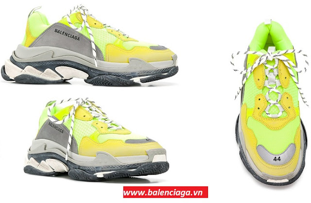 Giày thể thao Balenciaga Triple S Sneakers Yellow Fluo cho cả nam và nữ 13116747_15018633_1000