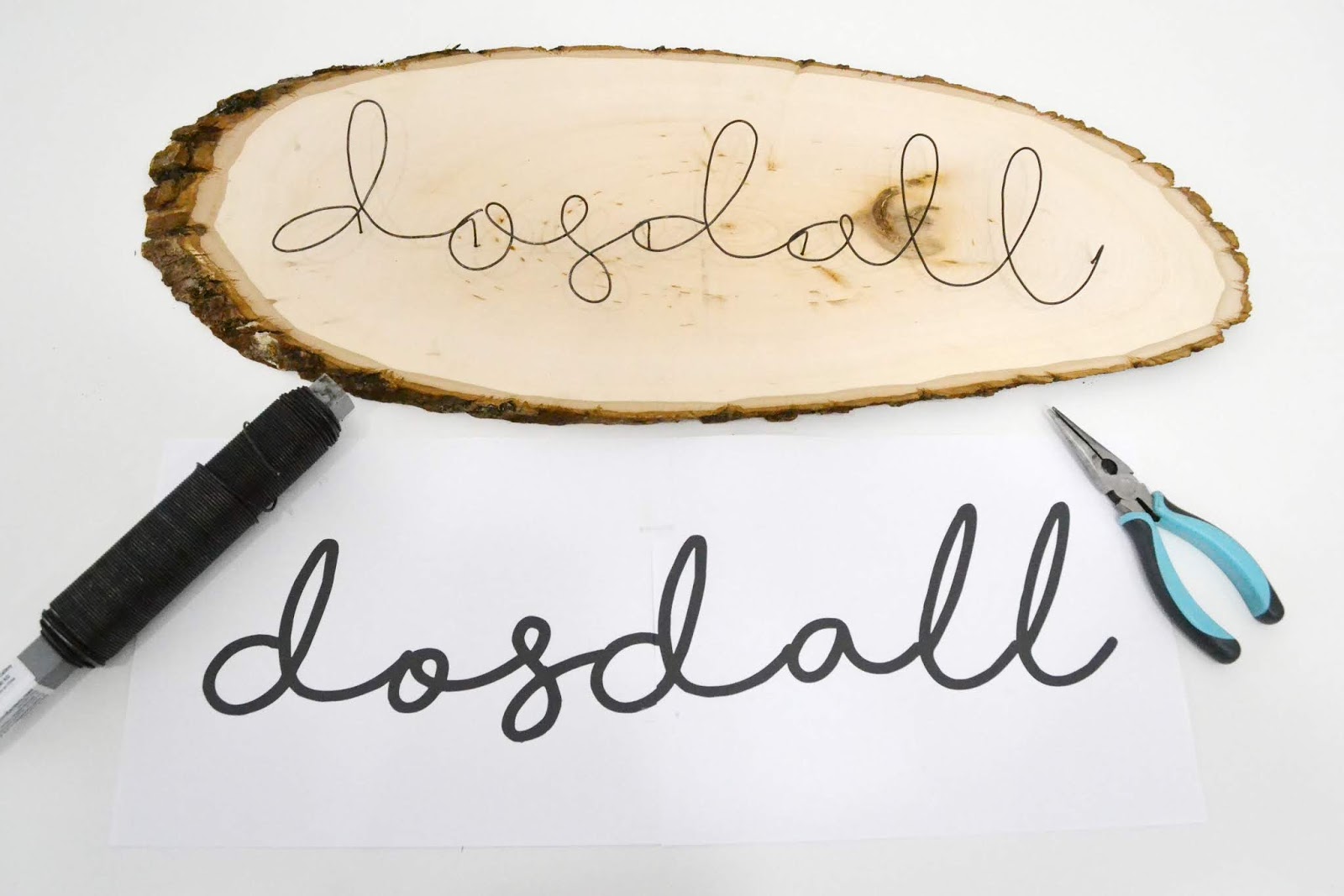 Aly Dosdall how to make a wire wall art sign