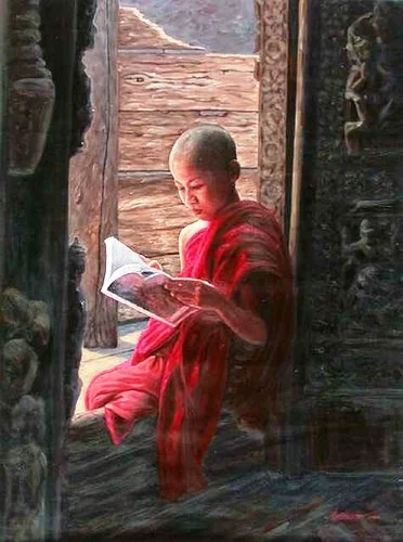 Aung Kyaw Htet 1965 | Burmese painter of monks