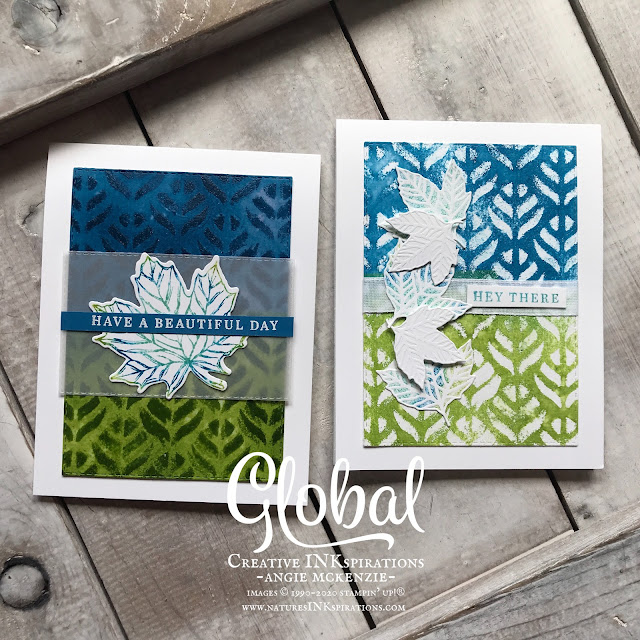 By Angie McKenzie for Global Creative Inkspirations; Click READ or VISIT to go to my blog for details! Featuring the new Beautiful Autumn Photopolymer Stamp Set and the Gather Together Bundle, a returning fave, from the August-December 2020 Mini Catalog; #beautifulautumnstampset #gathertogetherstampset #gathertogetherbundle #fauxmonoprinttechnique #babywipetechnique #stampingtechniques #cardtechniques #stampinup #handmadecards #stampinupinks #seasonalcards #naturesinkspirations #globalcreativeinkspirationsbloghop