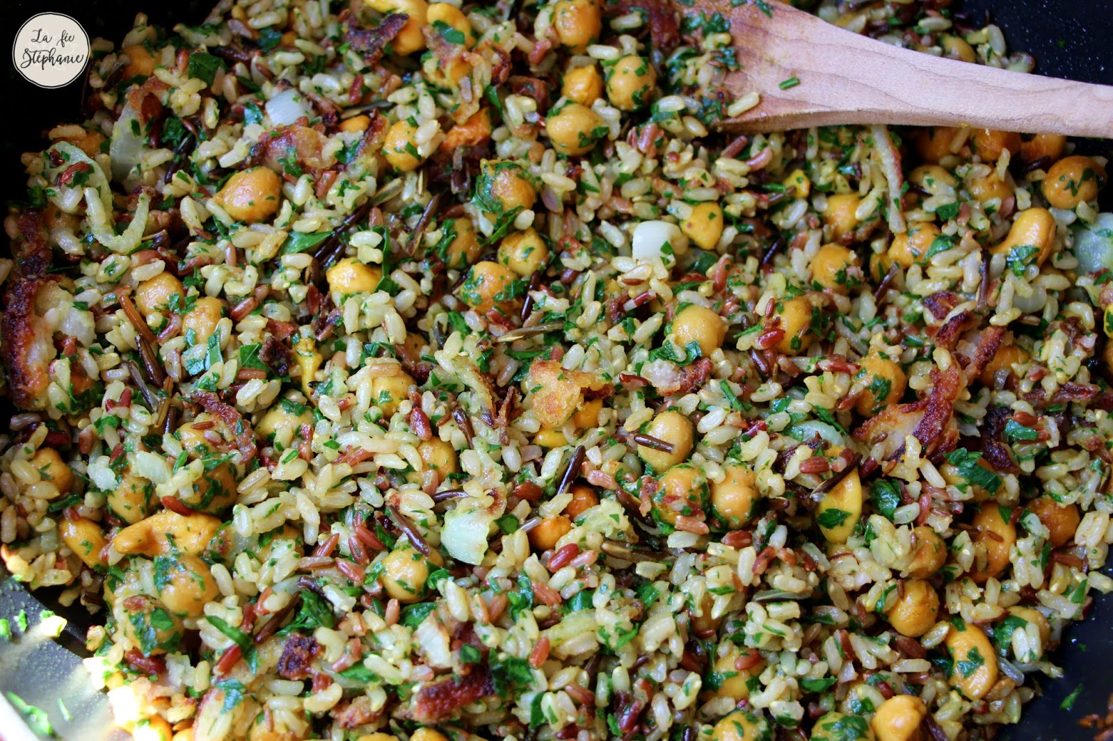 Gourmand Riz Sauvage Aux Epices Pois Chiches Noix De Cajou Et