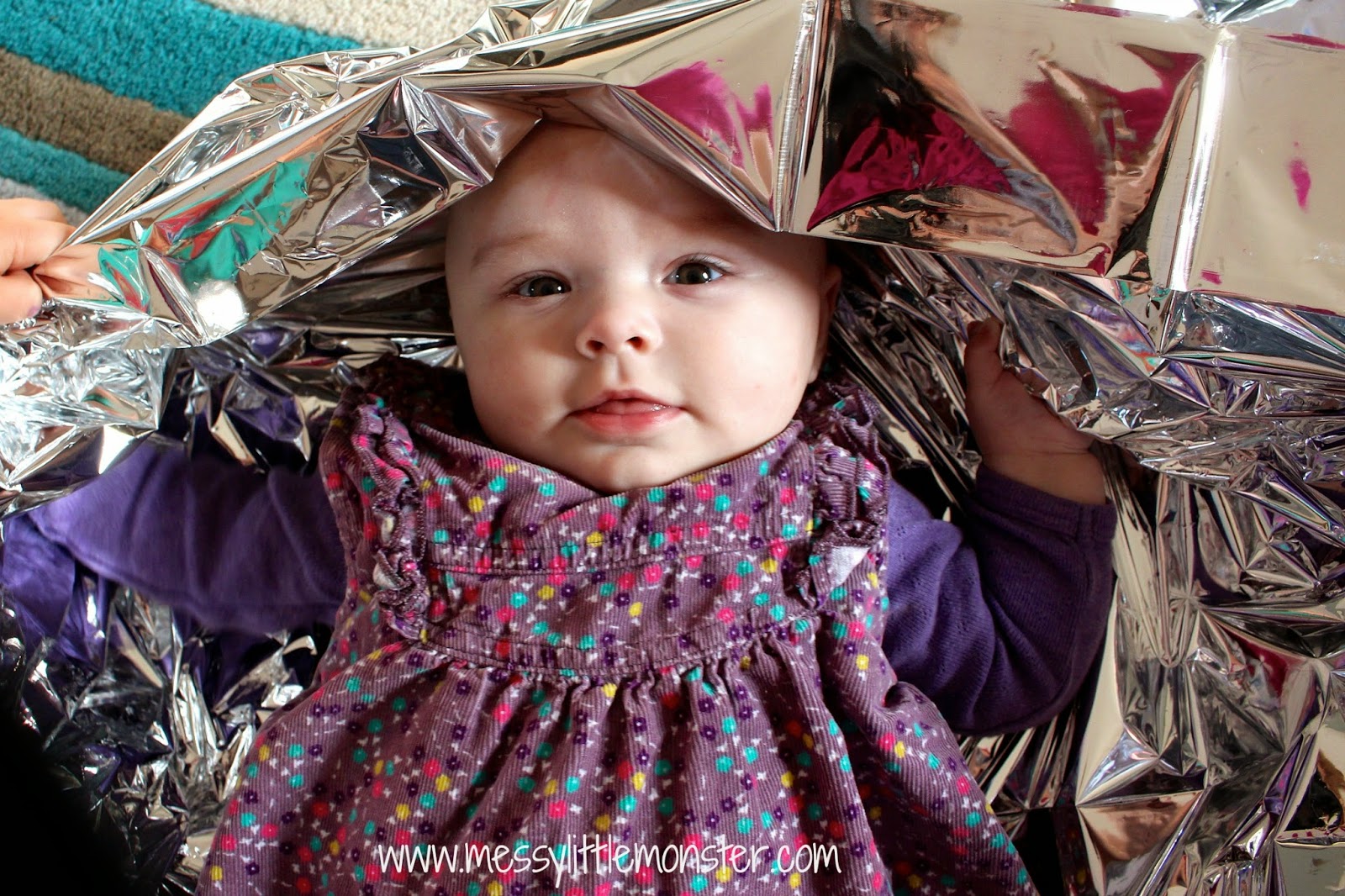 Baby Games with a Foil Blanket Messy Little Monster