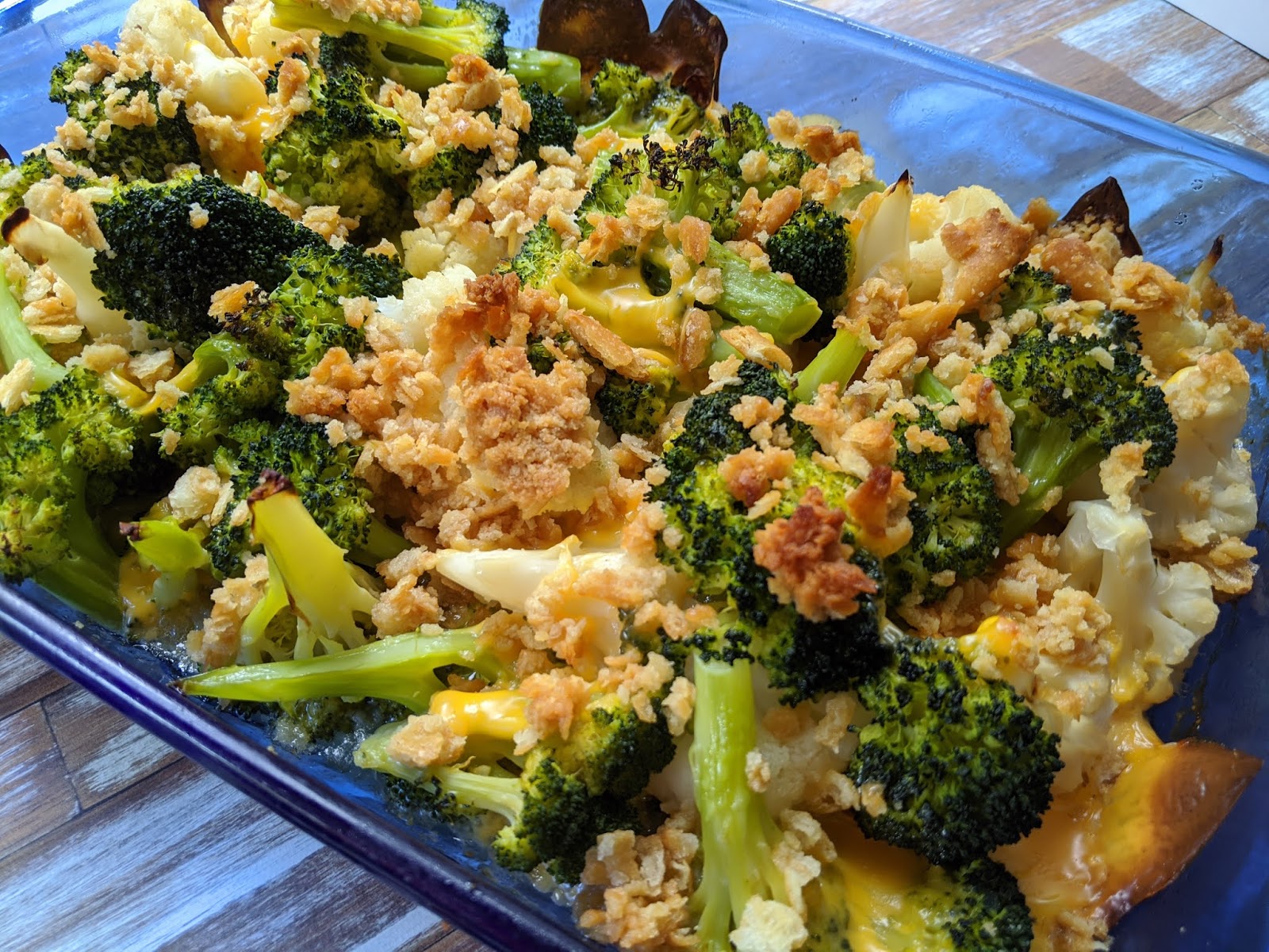 Cheesy Cauliflower and Broccoli Casserole