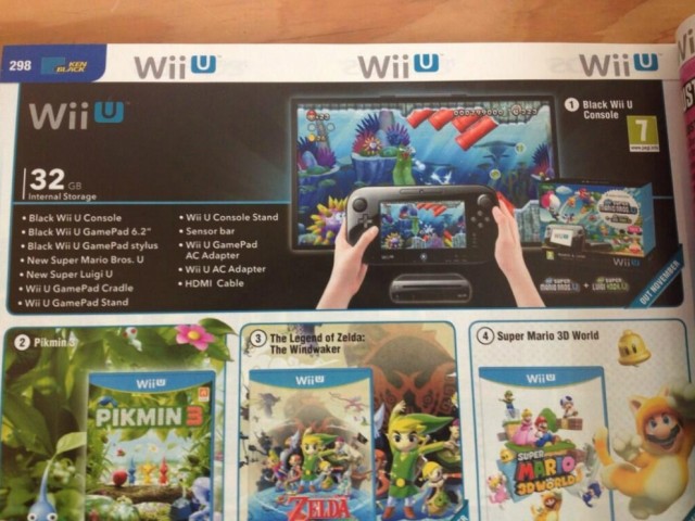 Nintendo Wii U Black Premium Pack 32GB New Super Mario Bros New