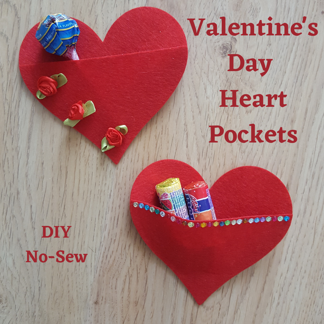 DIY NoSew Valentine's Day Heart Pockets Keeping it Real