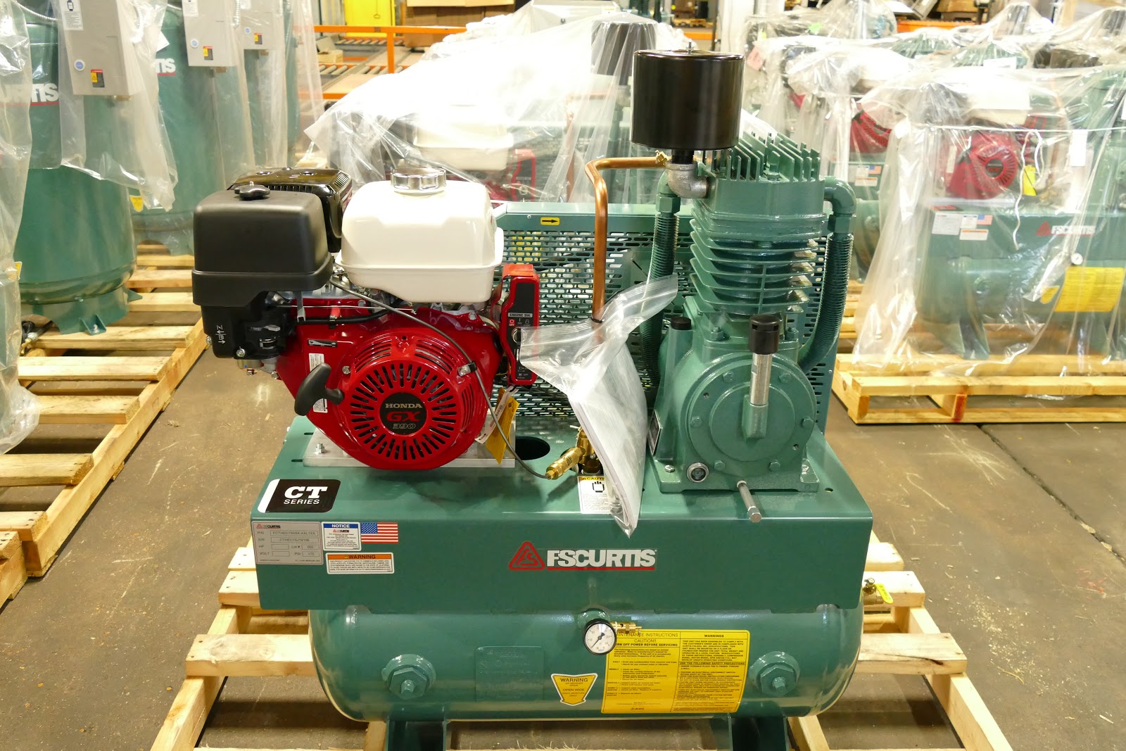 CURTIS AIR COMPRESSORS gas air compressors, curtis 13HP gas compressor