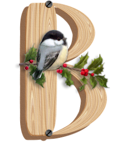 Alfabeto de Navidad en Madera. Christmas Alphabet in Wood.