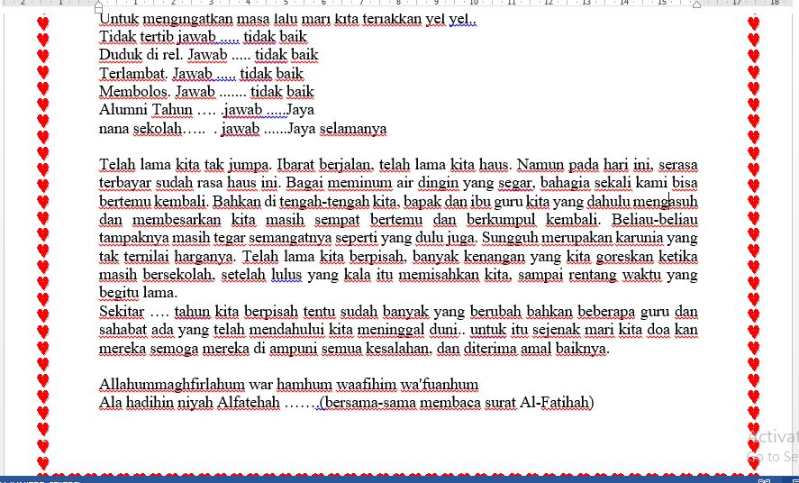 Teks pidato sekolah menengah
