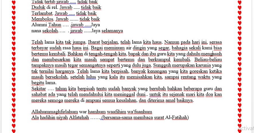Unduh, Download Contoh Sambutan Pidato Ketua Panitia Pelaksana Reuni