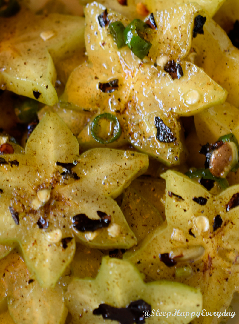 Sleep Happy Everyday Kamranga Makha (Star Fruit Relish). A Simple