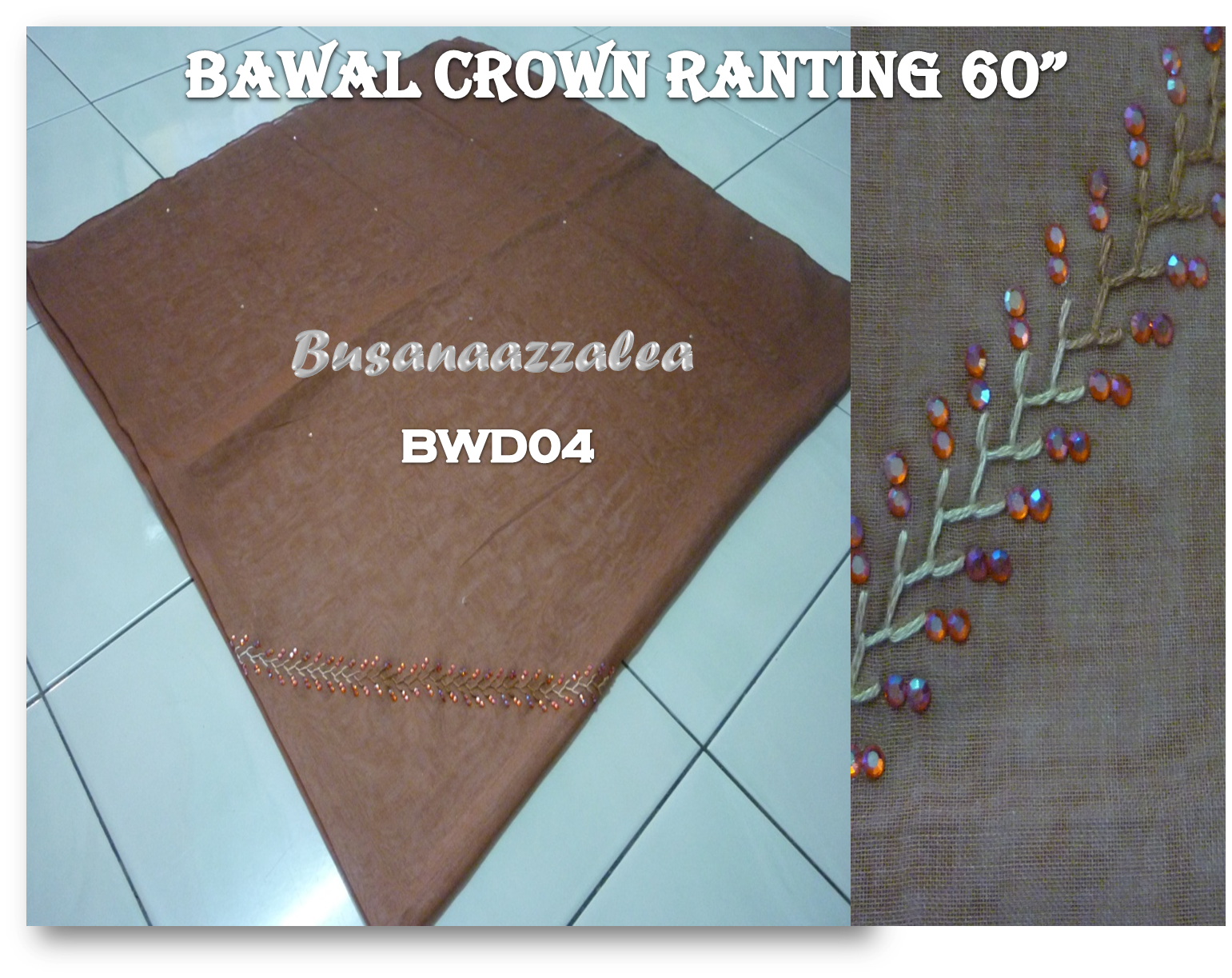 Busana Azzalea: :: Tudung Bawal Ranting bidang 60