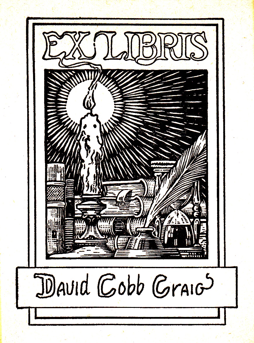 Bookplate David Cobb Craig  Bookplate David Cobb Craig