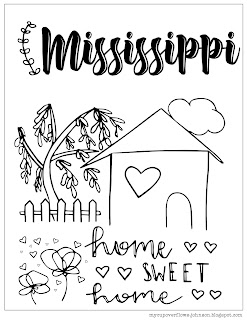 home sweet home coloring page