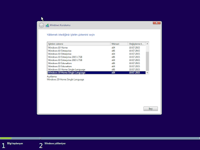 Windows10 iso'yu indir
