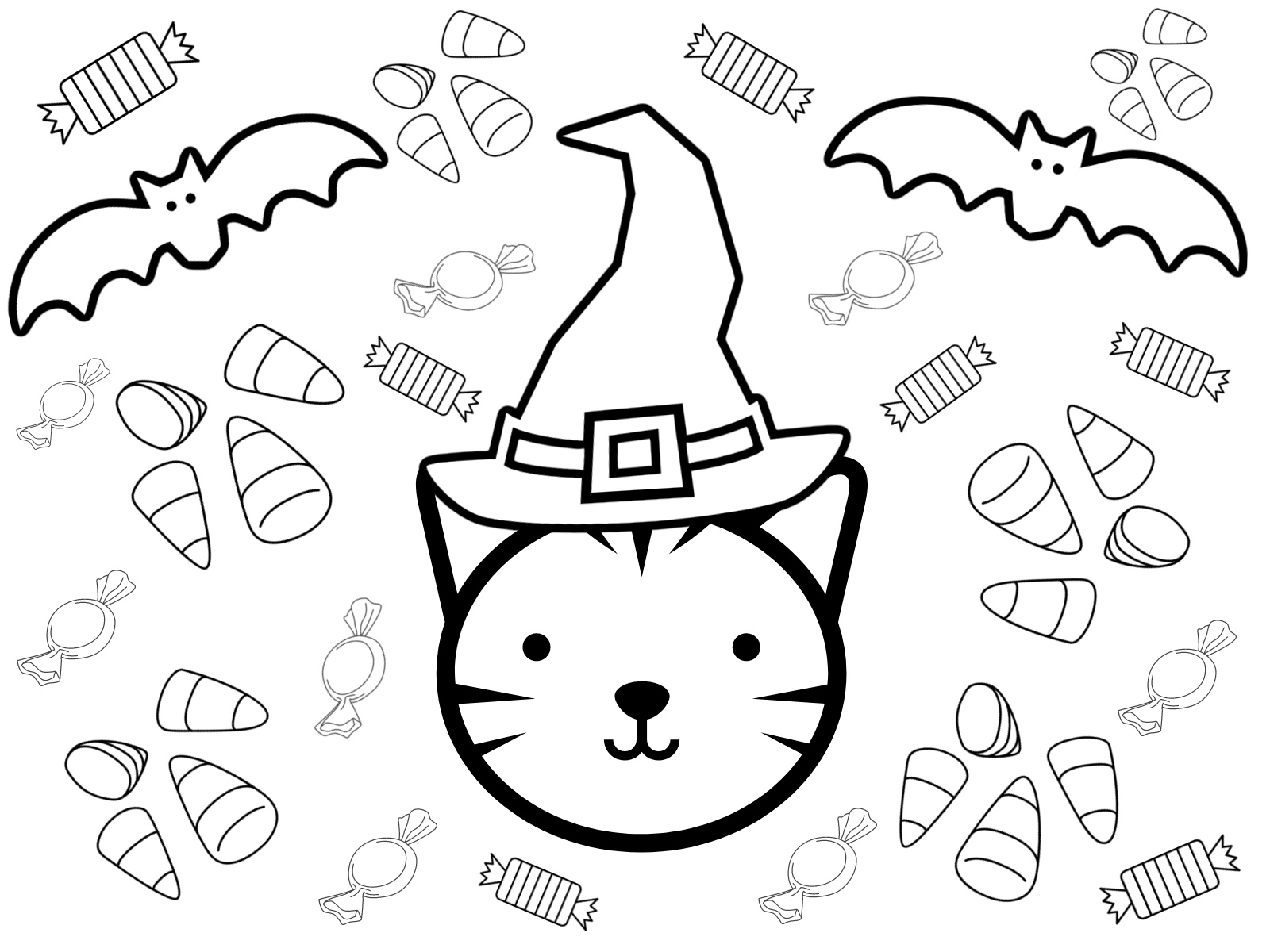 Printable Halloween Coloring Book, Teaching