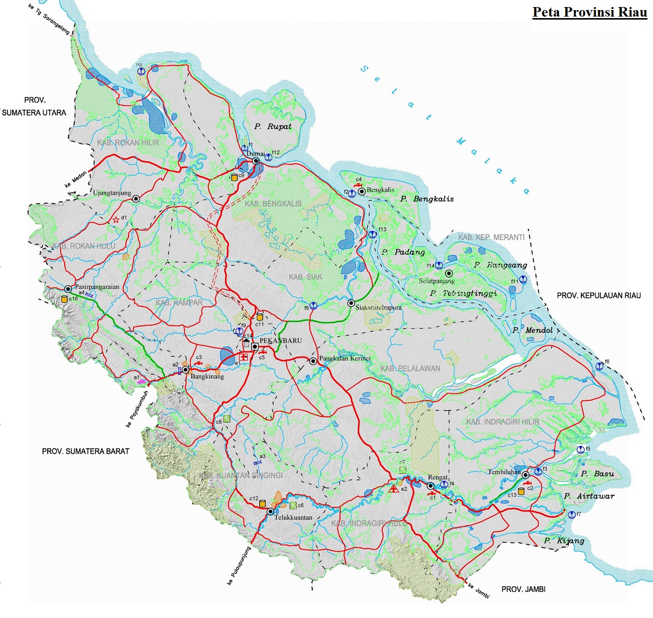 Peta Riau HD Lengkap Ukuran Besar dan Keterangannya - PETA HD