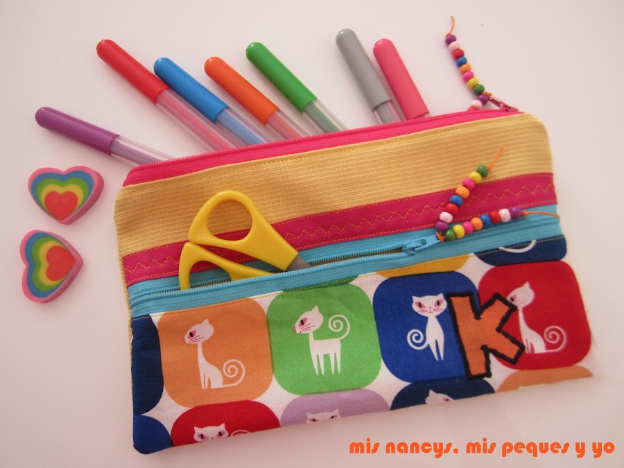 mis nancys, mis peques y yo, tutorial estuche escolar, estuche terminado