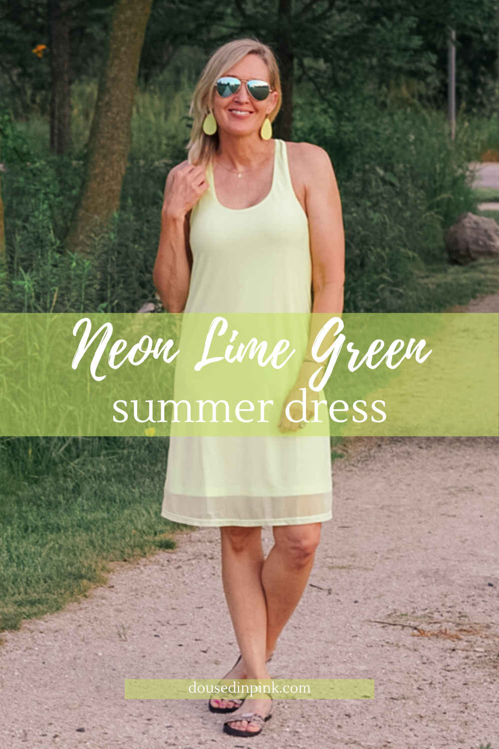 neon lime green summer dress