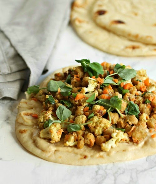 Curried Chickpea and Hummus Sandwich