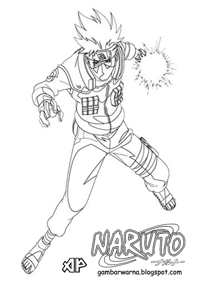 Mewarnai Kakashi Hatake Belajar Mewarnai Gambar