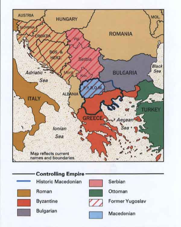 The Former Yugoslav Republic of Macedonia, summary map, 1994