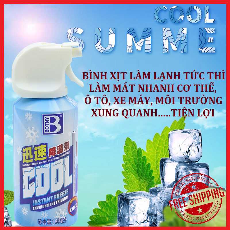 Bình xịt làm lạnh nhanh tức thì Chai xịt làm lạnh nhanh oto Chai xịt làm mát cơ thể Bình xịt làm lạnh nhanh tức thì Chai xịt làm lạnh nhanh oto Chai xịt làm mát cơ thể