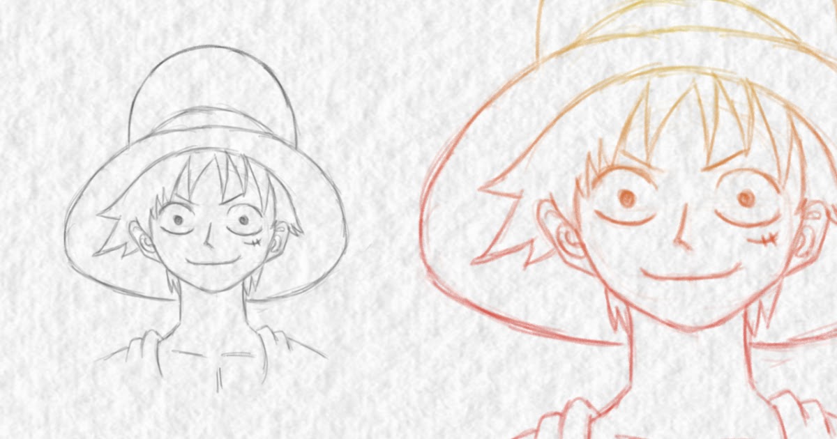 Como desenhar o Luffy do One Piece - passo a passo 