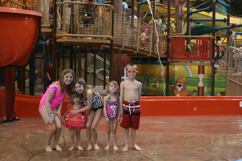 Jon Palmer Family A night at Splash Universe