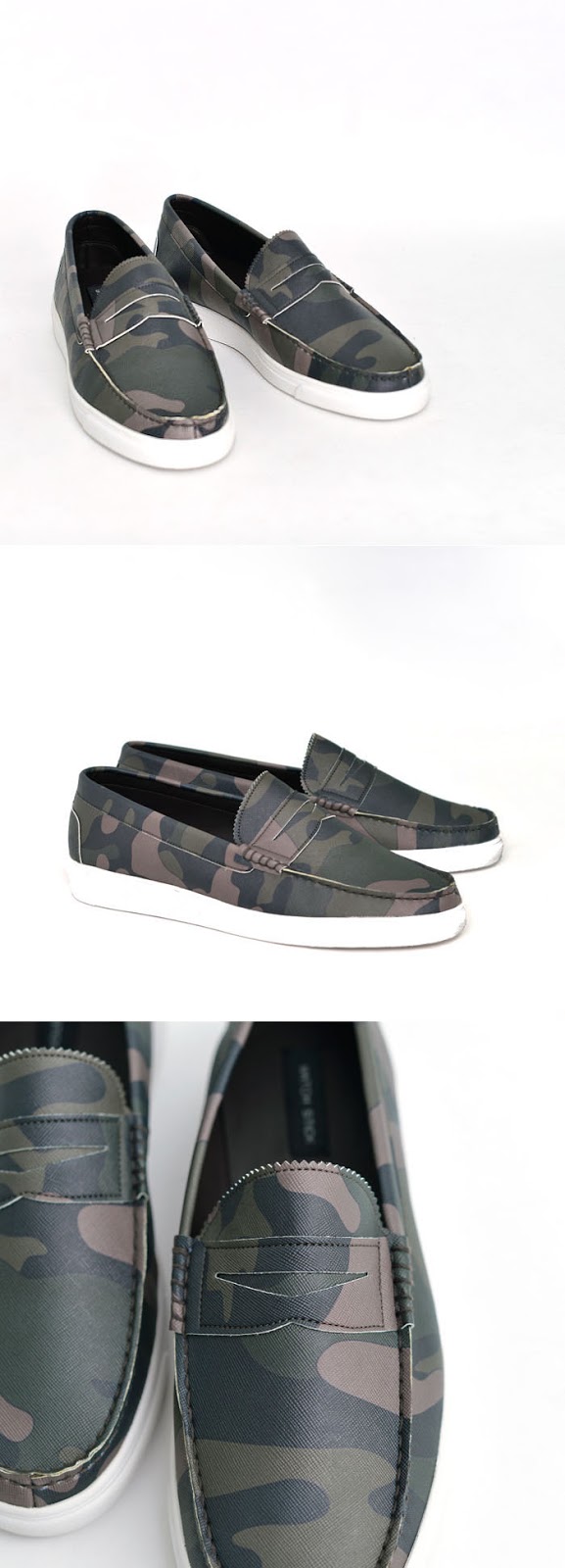 Mens Urban Camouflage Slipon LoaferShoes 442 by GUYLOOK Fast Fashion