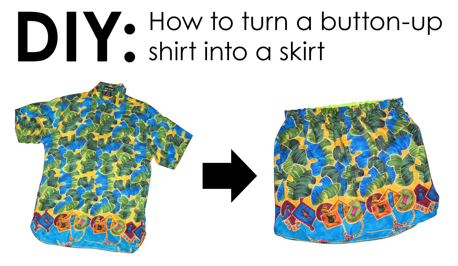 Eighty8Percent DIY How to turn a buttonup shirt into a skirt