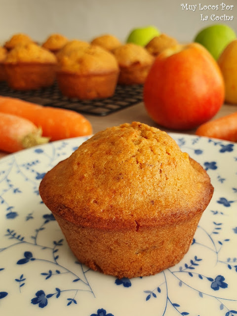 Muffins de Zanahoria, Manzana, Coco y Nueces