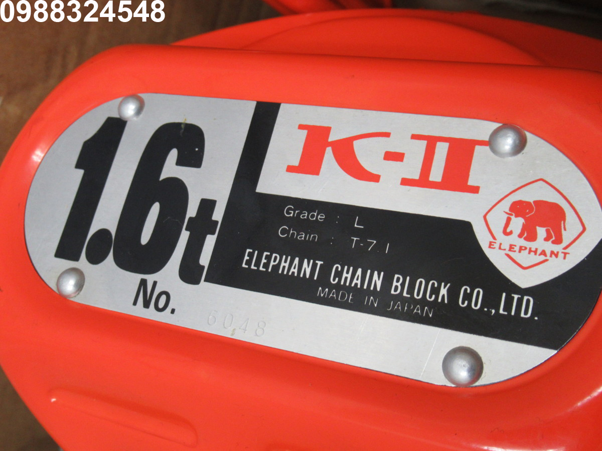 Pa lăng kéo tay Elephant KII 1600kg