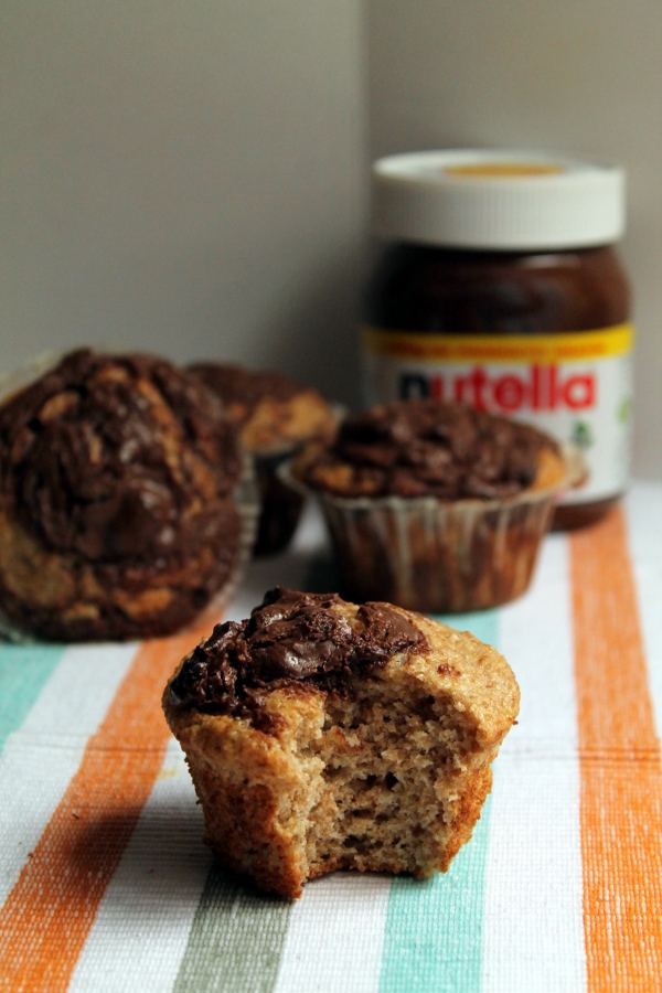 Muffins de plátano y Nutella Magdalenas de Chocolate