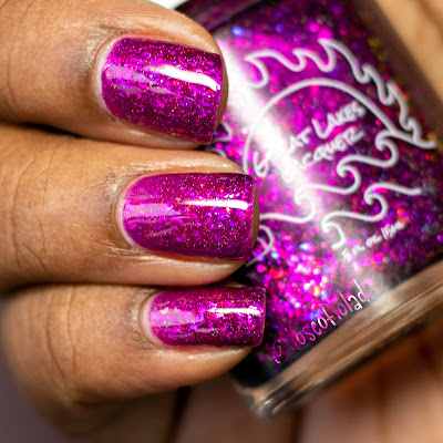 Great Lakes Lacquer Can We Not Right Now? Purple nail polish on dark skin