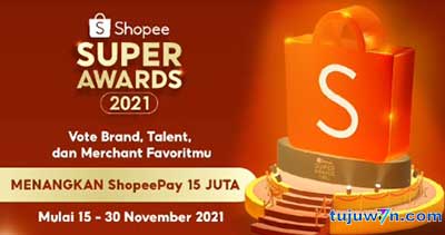 Cara vote shopee super awards tahun 2021