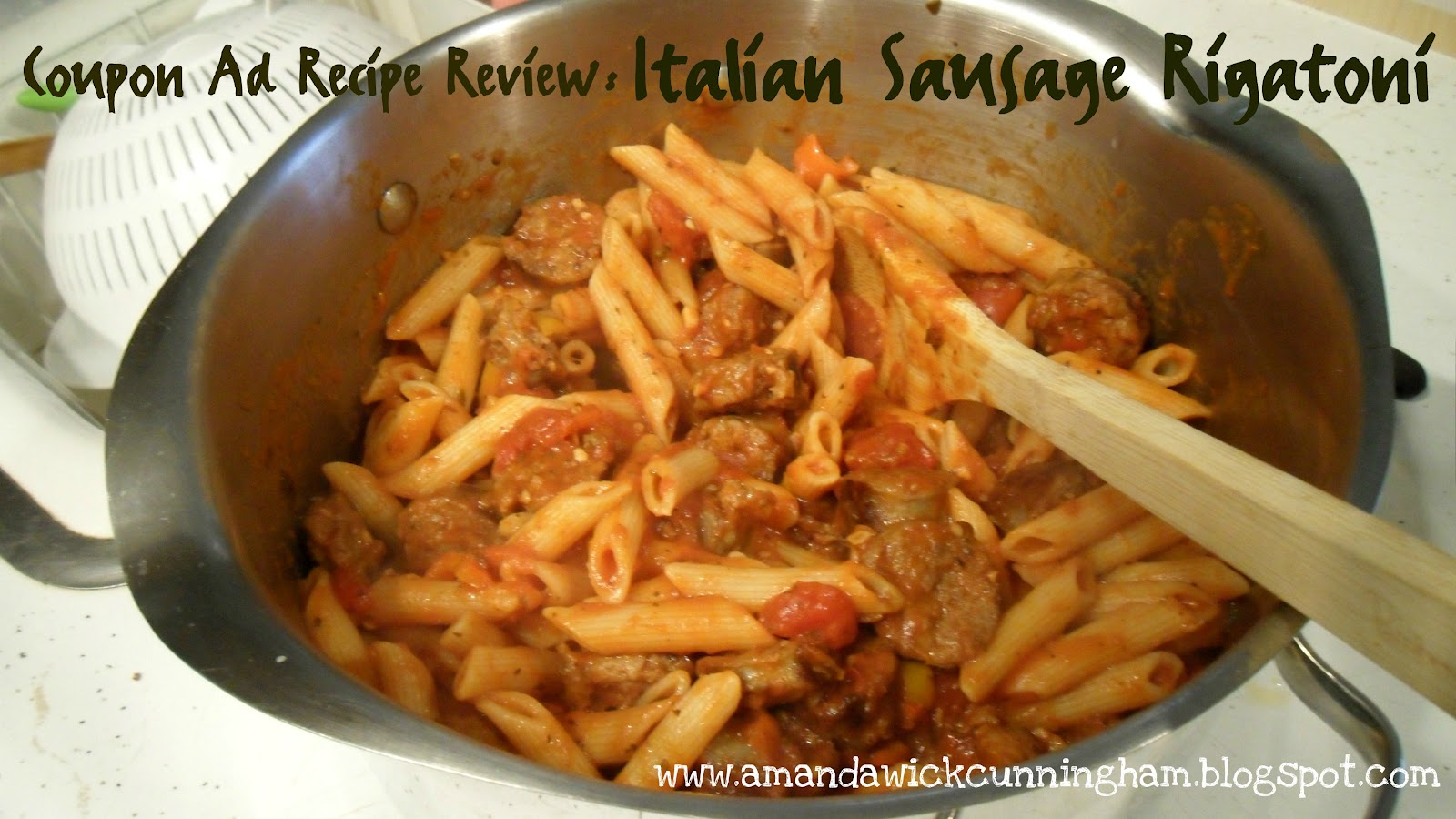 Kaleidoscope of Colors: Italian Sausage Rigatoni