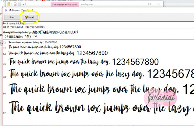 Cara Install Dan Download Font Cantik