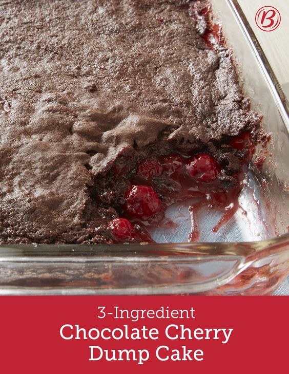 3Ingredient Chocolate Cherry Dump Cake Homemade Healthy Recipe