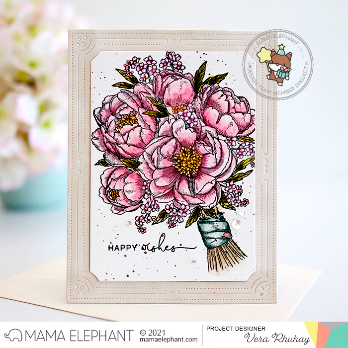 STAMP HIGHLIGHT: Peony Bouquet - Mama Elephant