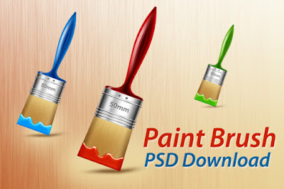 PSD Paint Brushes In 3 Colors
