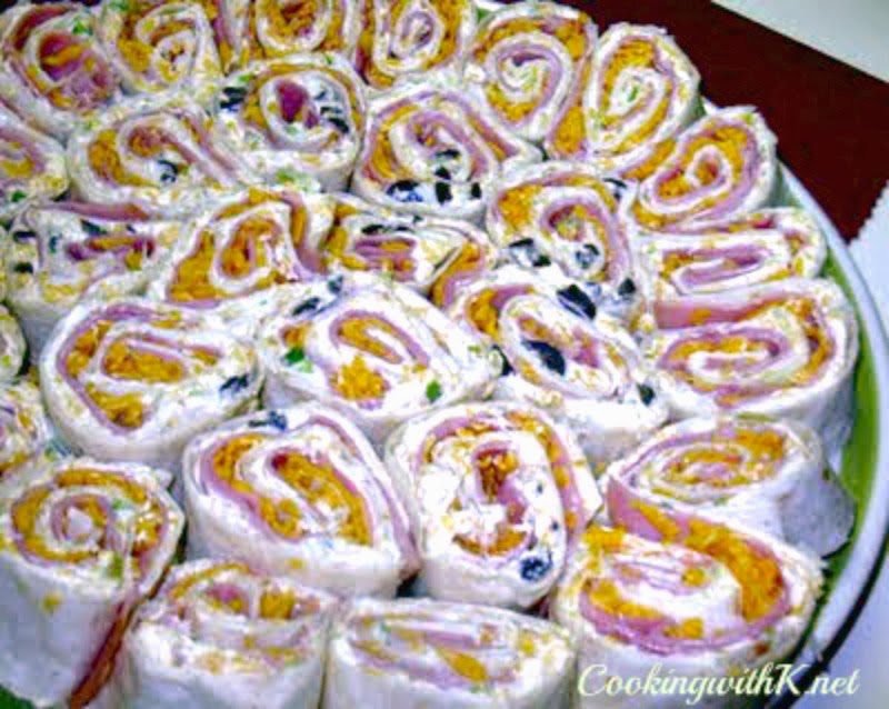 Tortilla Ham and Cheese Pinwheels