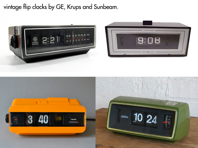 vintage flip clocks