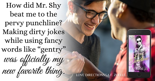 How did Mr. Shy beat me to the pervy punchline? Making dirty jokes while using fancy words like “gentry” was officially my new favorite thing.