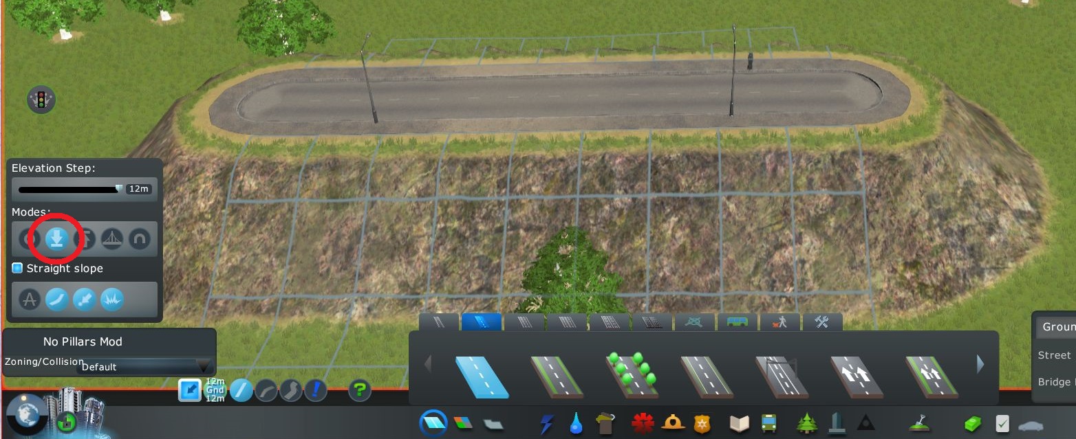 Cities Skylines Mod導入ガイド 道路を平坦に敷設できるようにする Fine Road Tool